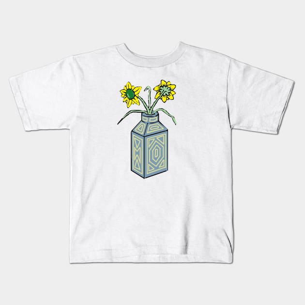 A nice vase with flowers Kids T-Shirt by WinstonsSpaceJunk